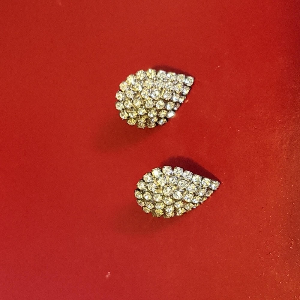 Vintage Pavé Pierced Earrings